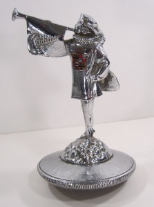 1926 Cadiallac Hood Ornament- Mascot Trumpeter