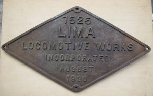 Lima # 7525 Locomotive Plate