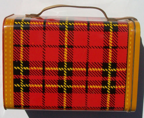 plaid lunch box