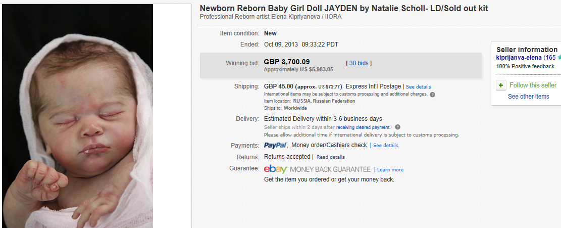 most expensive reborn baby doll