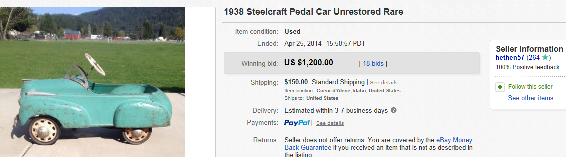 most expensive pedal car