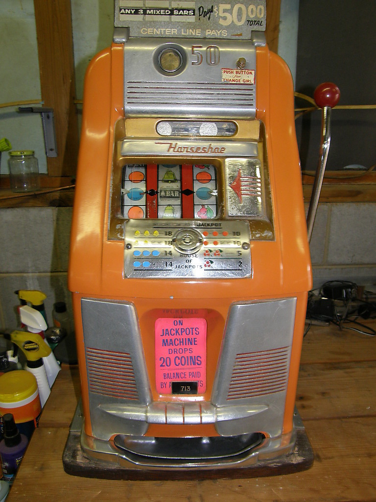 vintage 1927 mills 50 cent slot machine